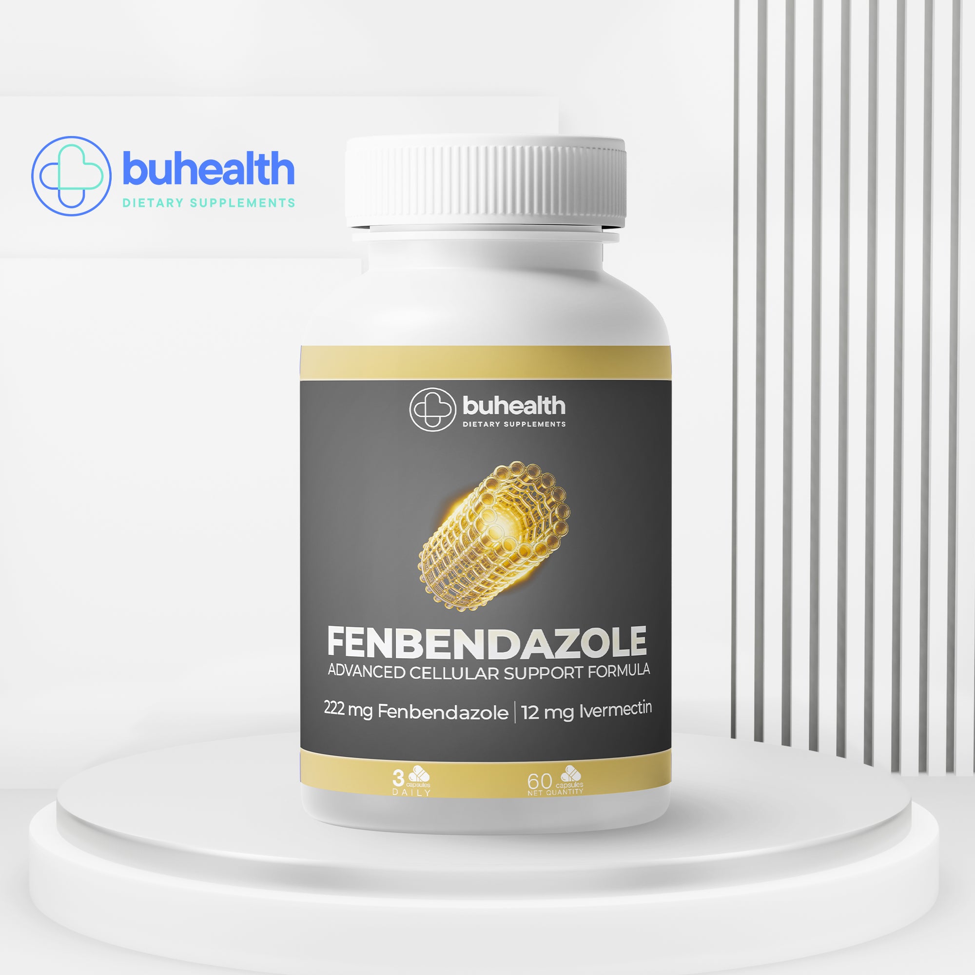 Fenbendazole (222mg) & Ivermectin (12mg) – 60 Capsules
