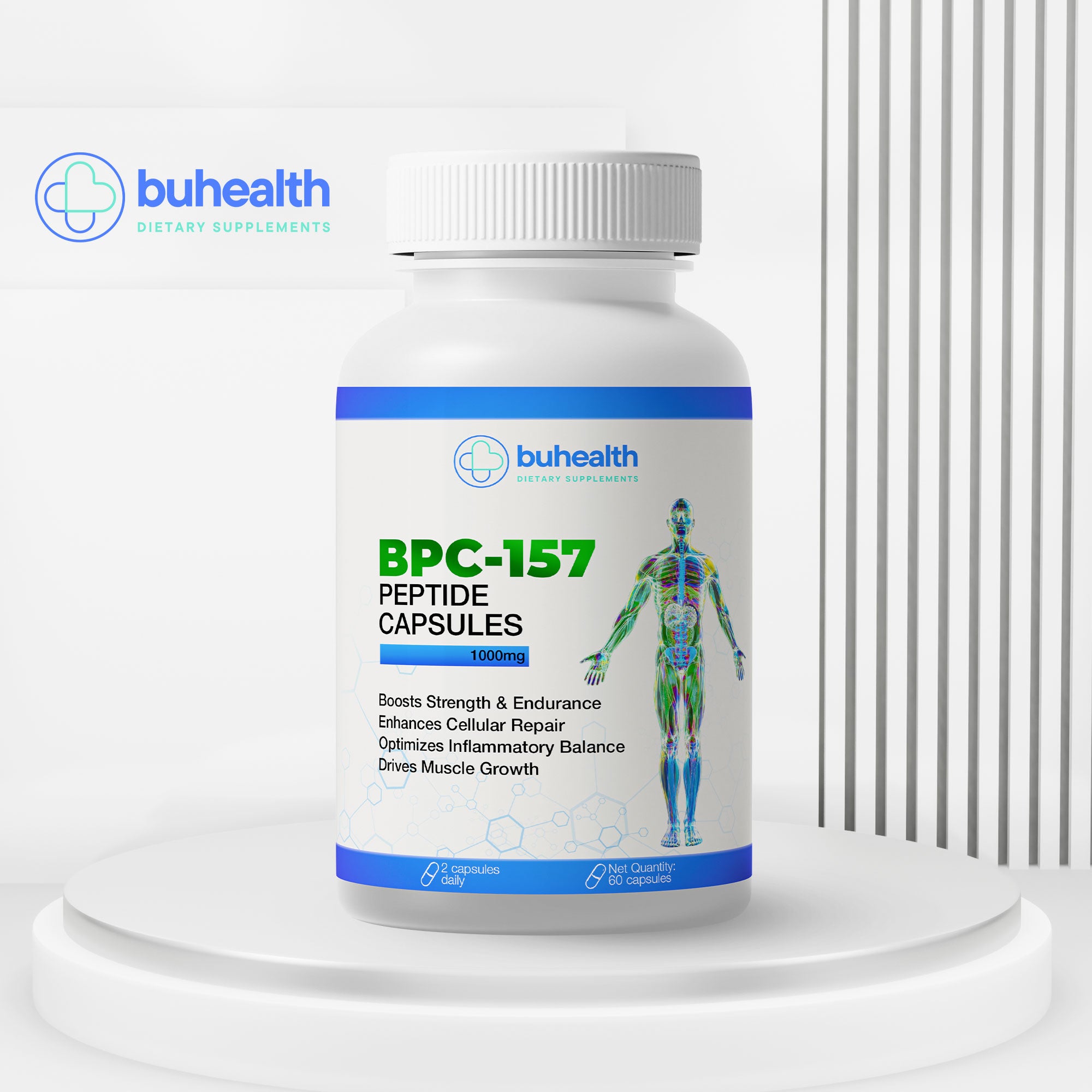 BUHEALTH BPC 157Capsules 1000 mg, Amino Acid Blend Supplement, 60 Caps Buhem Health BUHEALTH BPC 157Capsules 1000 mg, Amino Acid Blend Supplement, 60 Caps Buhem Health