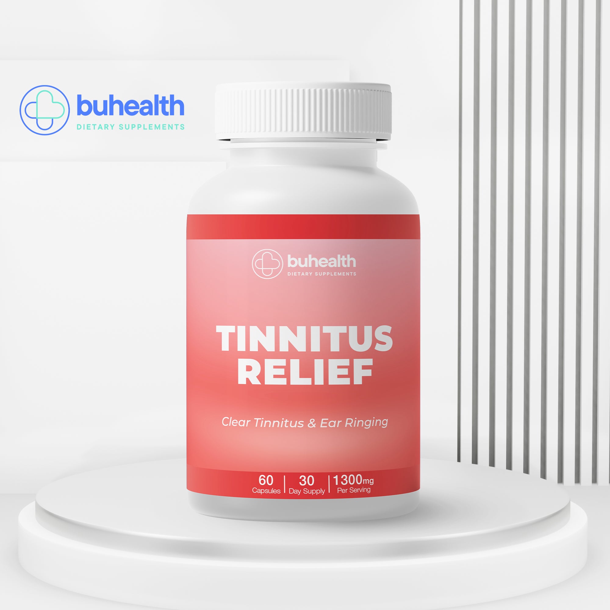 Tinnitus Relief Capsules – 60 Count & 1300 mg