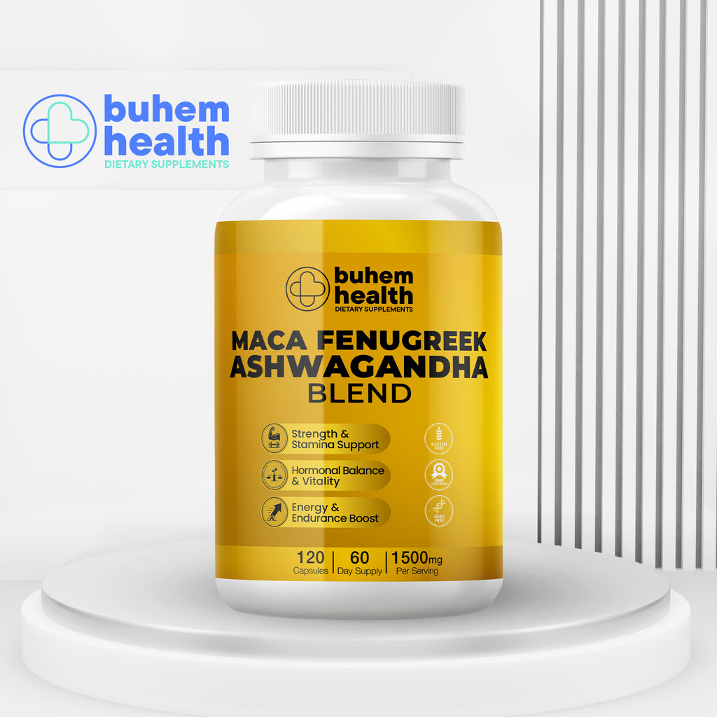 Buhem Health Maca Ashwagandha Blend - 120 Capsules