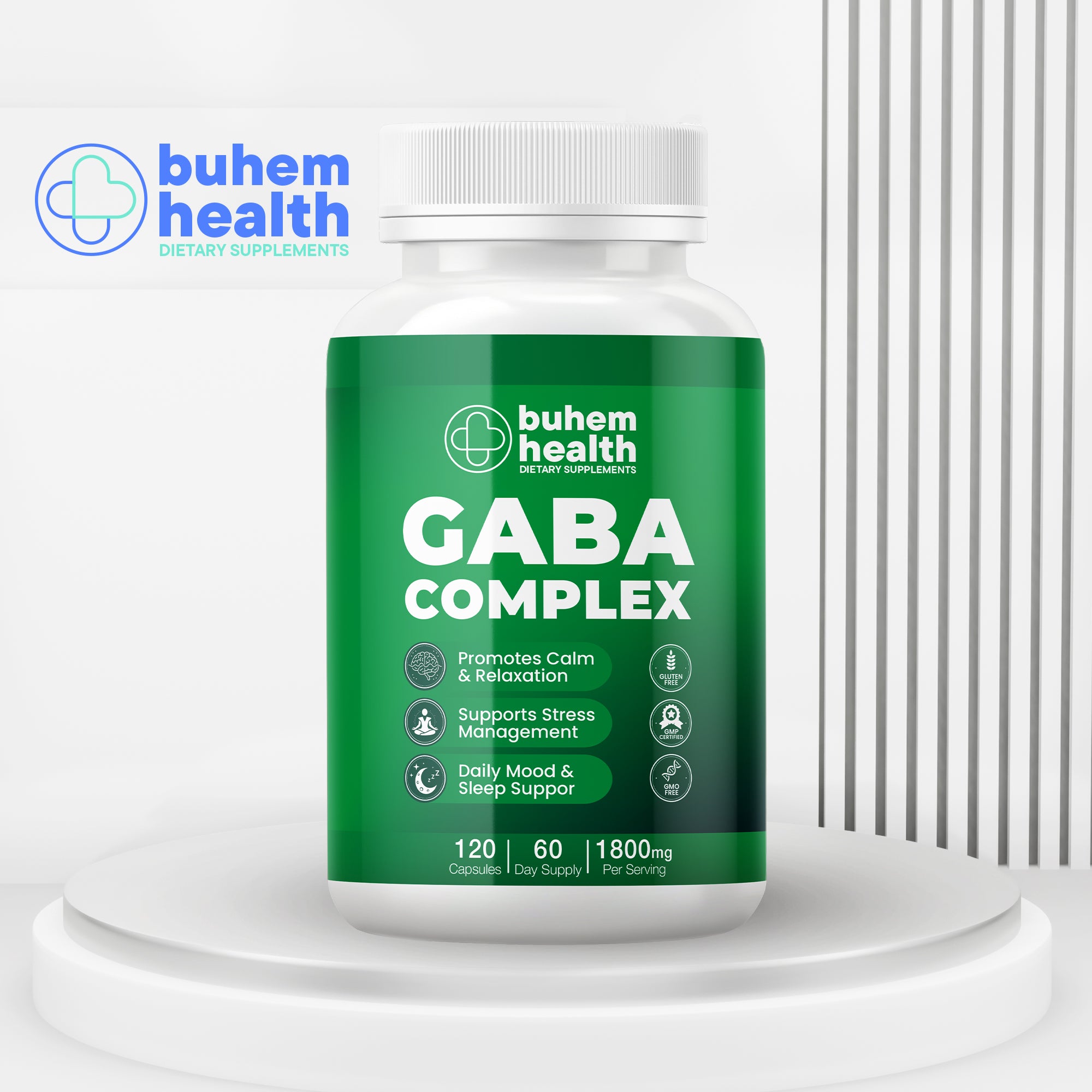 Buhem Health GABA Complex 1800mg - 120 Capsules