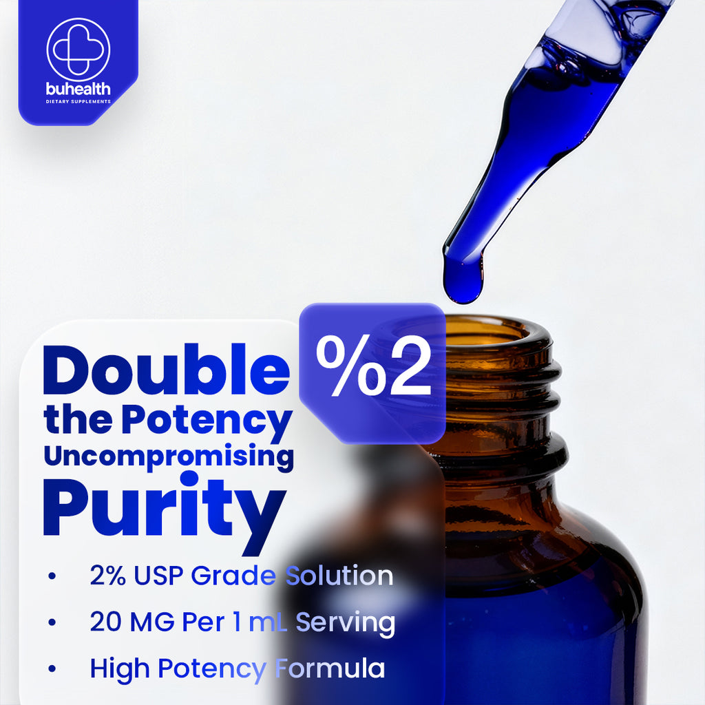 🧴 BUHEALTH Methylene Blue USP Grade 2% – 60ml (2 Fl. Oz)
