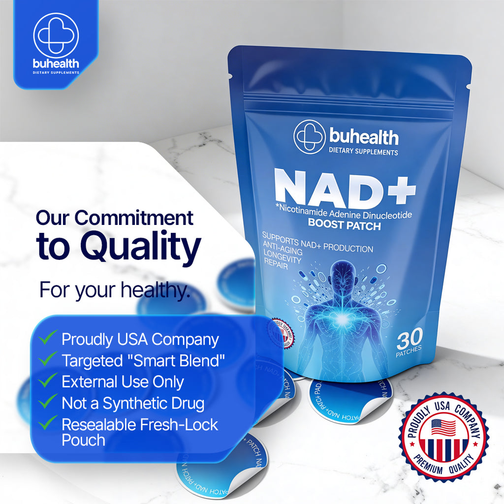 BUHEALTH NAD+ Boost Patch – High Potency Longevity Formula