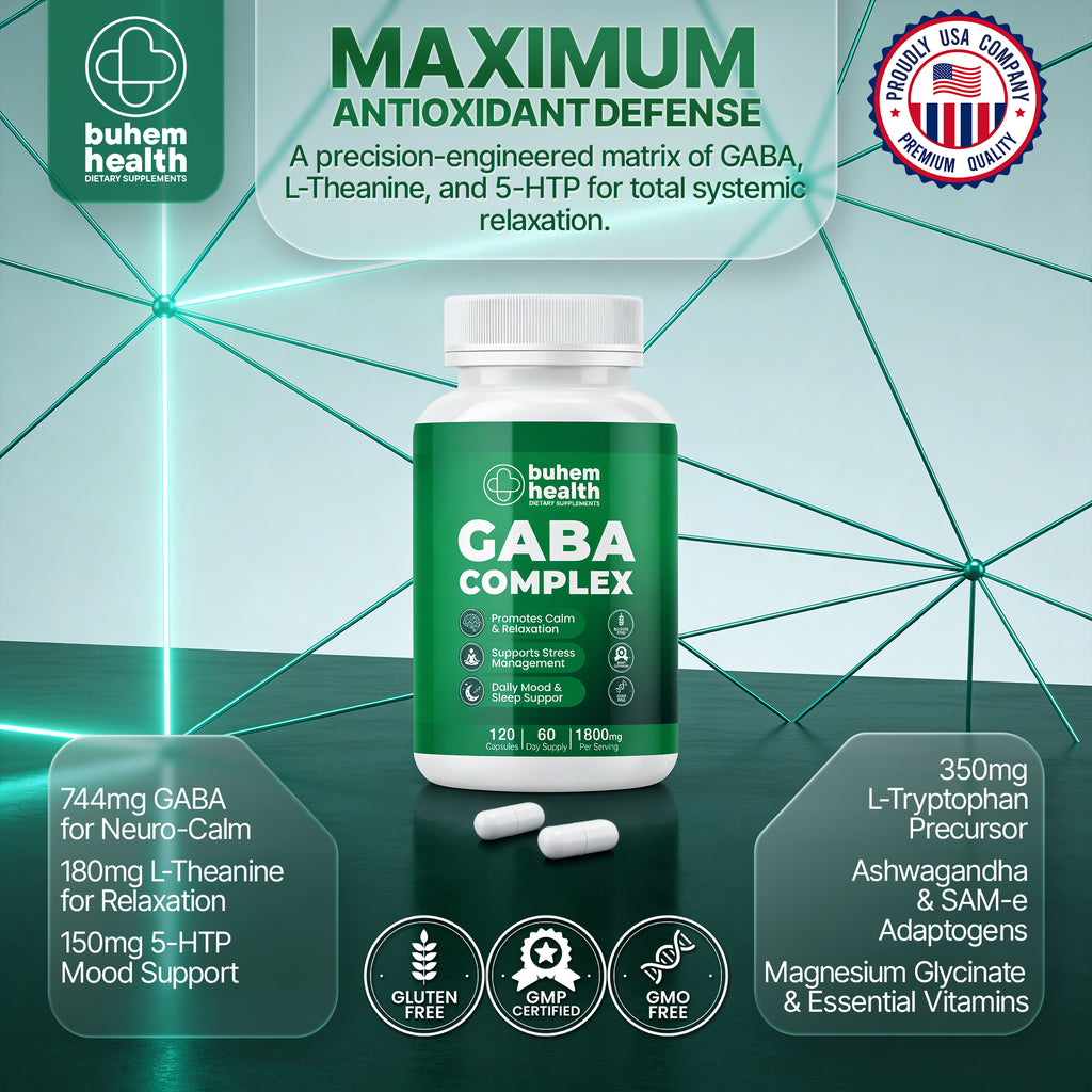 Buhem Health GABA Complex 1800mg - 120 Capsules