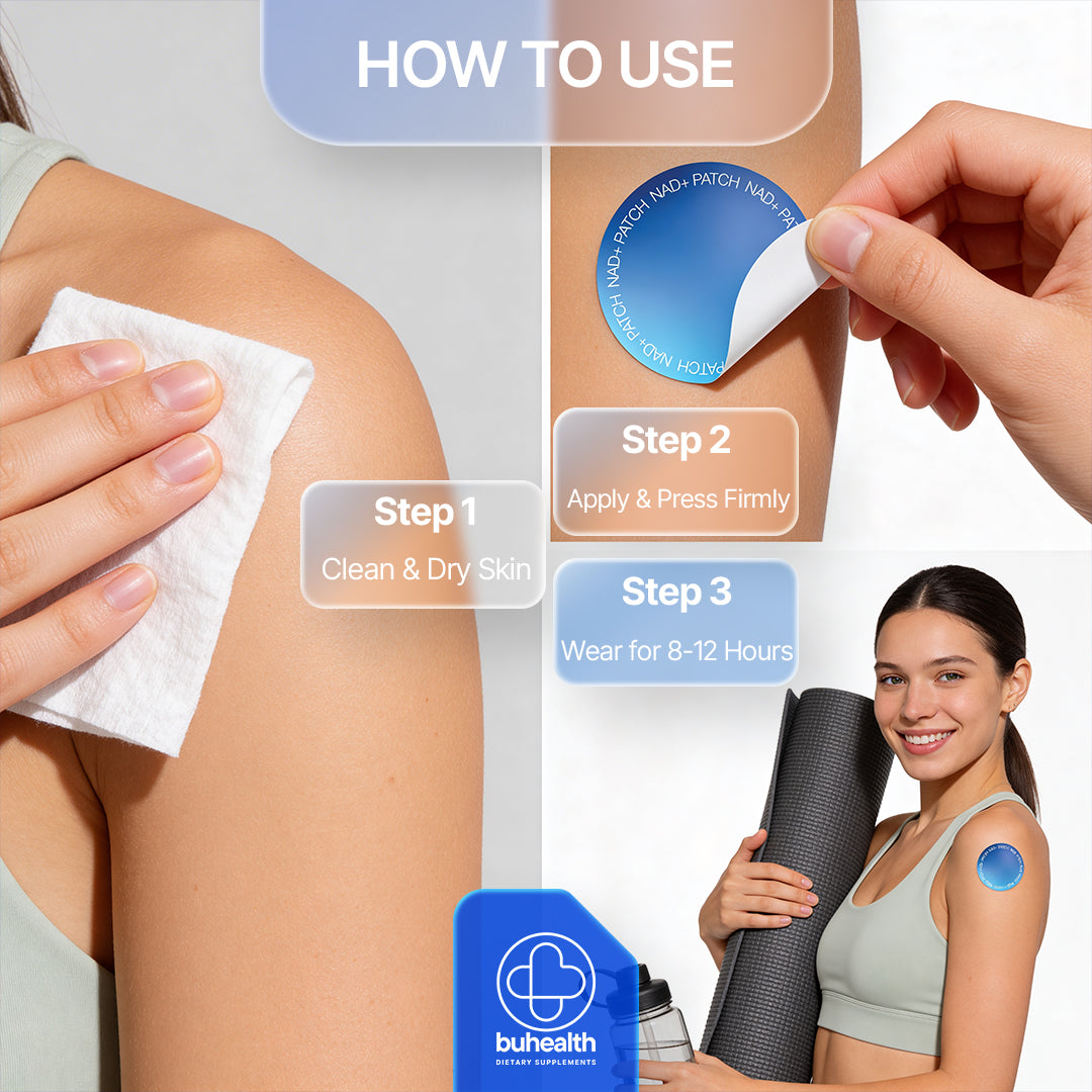 BUHEALTH NAD+ Boost Patch – High Potency Longevity Formula