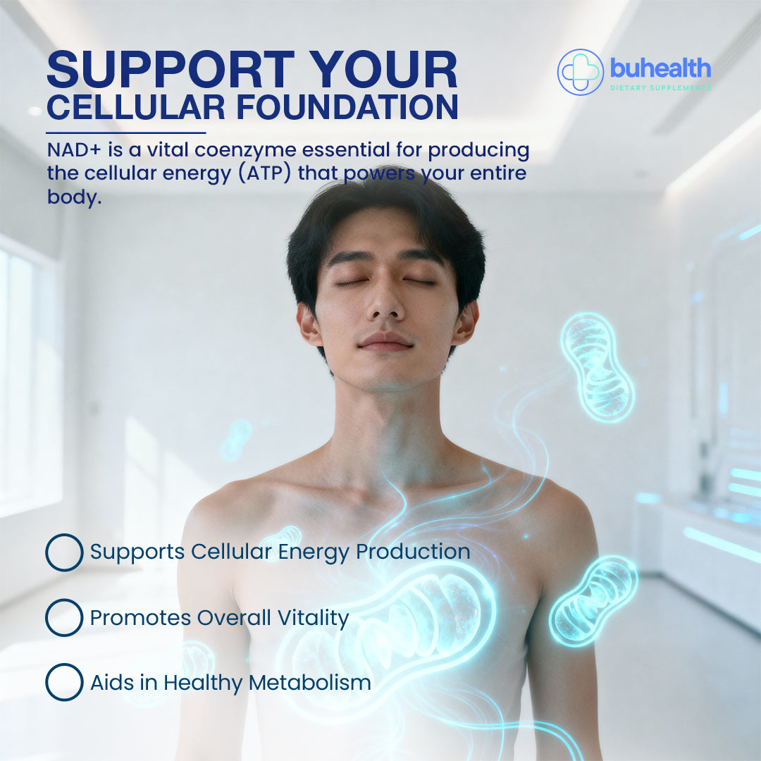 BUHEALTH NAD Supplement 60 Capsules 1000 Mg