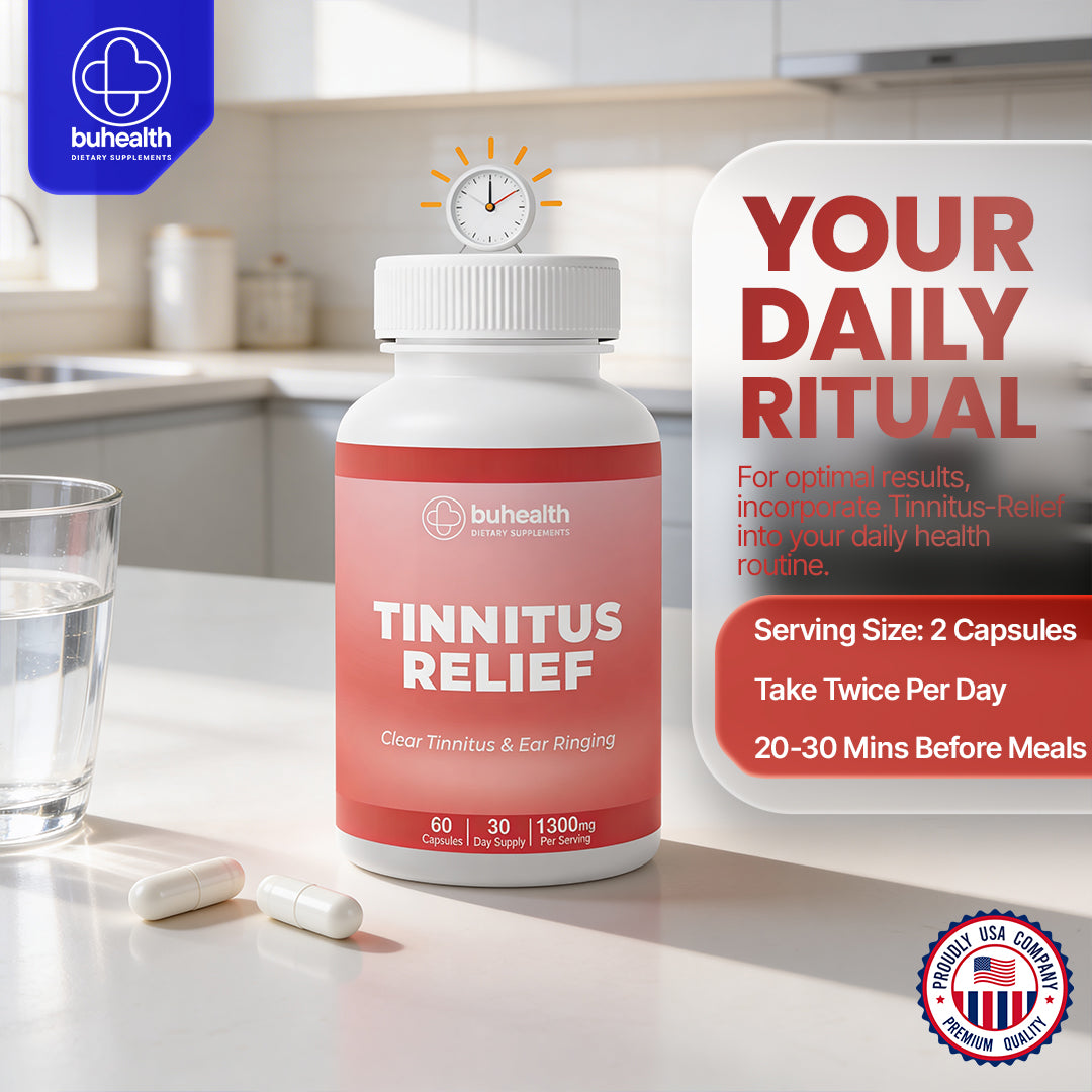 Tinnitus Relief Capsules – 60 Count & 1300 mg
