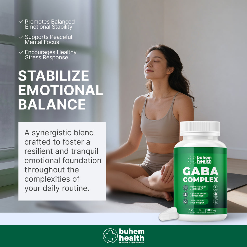 Buhem Health GABA Complex 1800mg - 120 Capsules