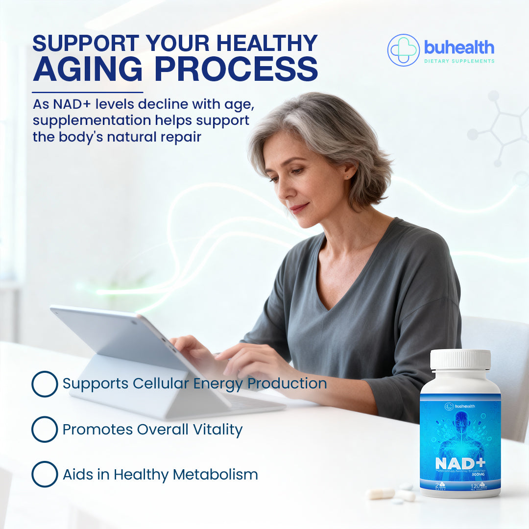 BUHEALTH NAD Supplement 60 Capsules 1000 Mg
