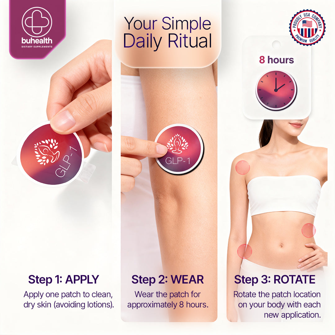 BUHEALTH GLP1 Patches for Weight Loss, 30 Patches Buhem Health BUHEALTH GLP1 Patches for Weight Loss, 30 Patches Buhem Health