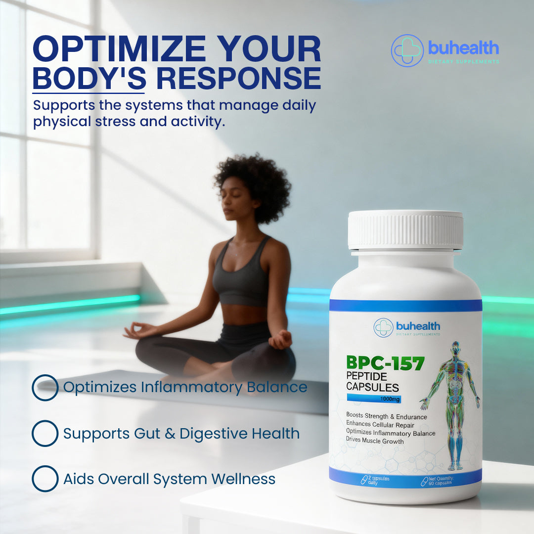 BUHEALTH BPC 157Capsules 1000 mg, Amino Acid Blend Supplement, 60 Capsules