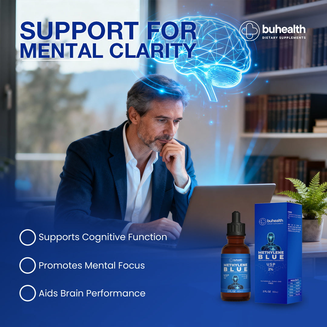 🧴 BUHEALTH Methylene Blue USP Grade 2% – 60ml (2 Fl. Oz)