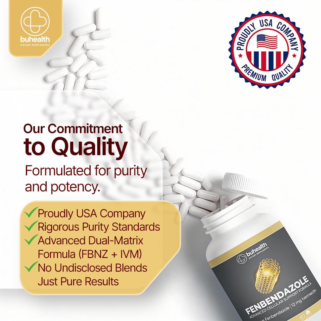Fenbendazole (222mg) & Ivermectin (12mg) – 60 Capsules