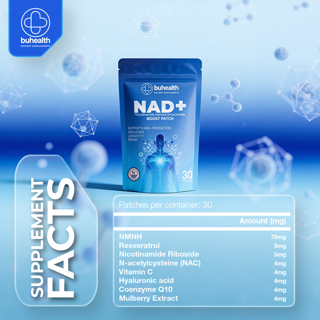 BUHEALTH NAD+ Boost Patch – High Potency Longevity Formula
