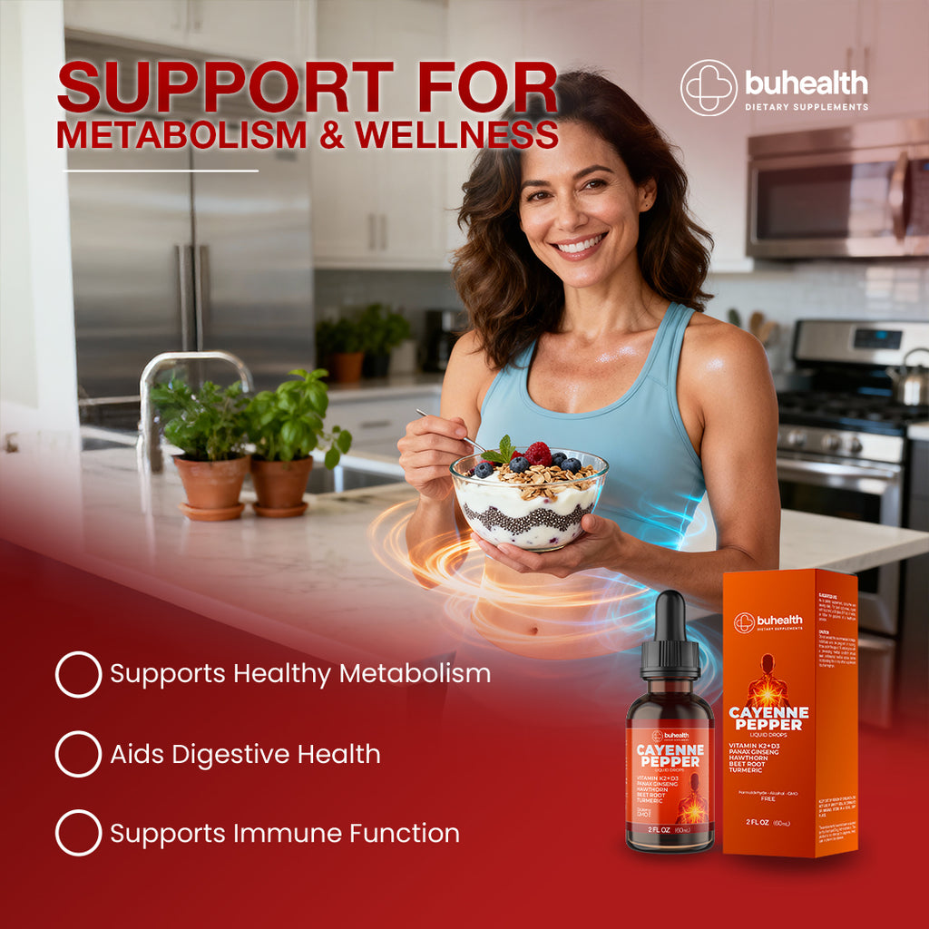 BUHEALTH  Cayenne Pepper Liquid Drops 2 fl oz (60mL)