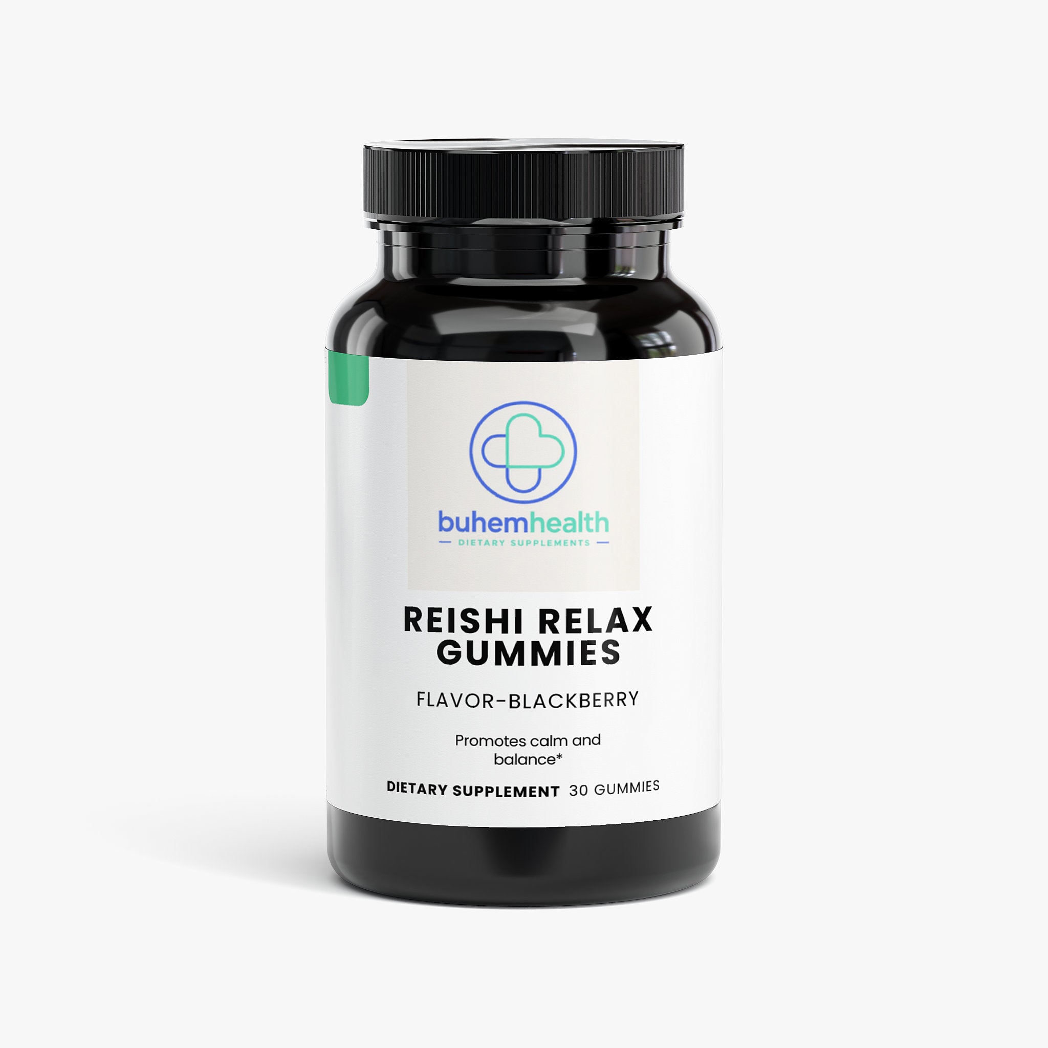 Buhem Health Reishi Relax Gummies – Blackberry Flavored Gummies with Reishi Mushroom, L-Theanine & Botanical Blend