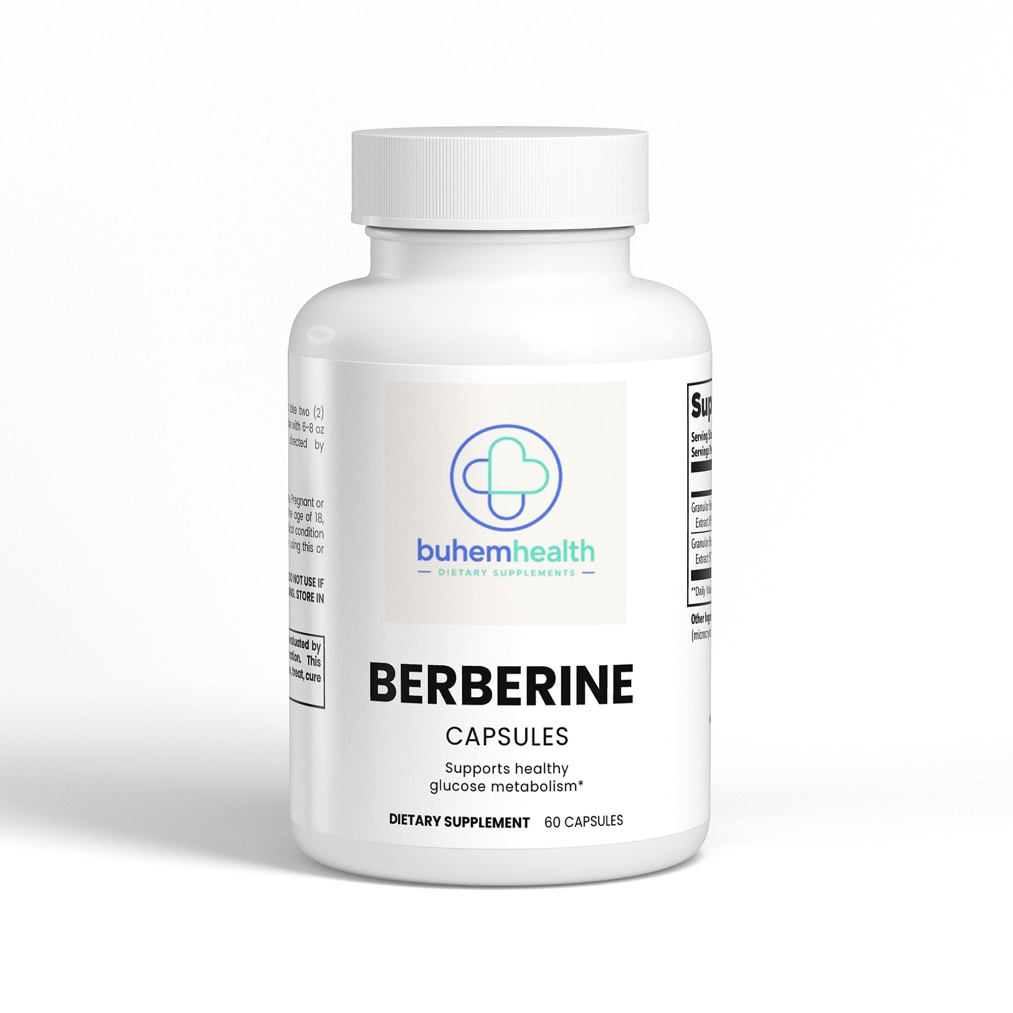 Buhem Health Berberine Capsules – Berberine Hydrochloride Supplement for Daily Wellness & Metabolic Support