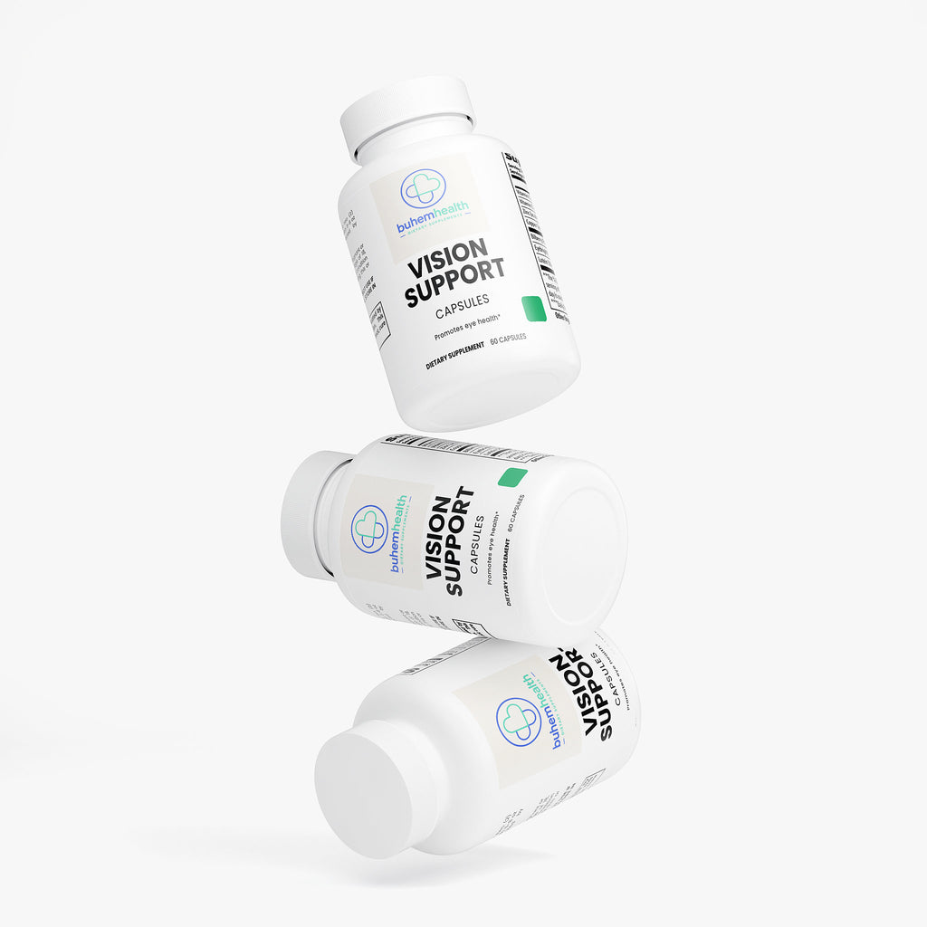 Buhem Health Vision Support – Eye Health Supplement with Vitamin C, Vitamin E, Zinc, Bilberry & Eyebright Extract