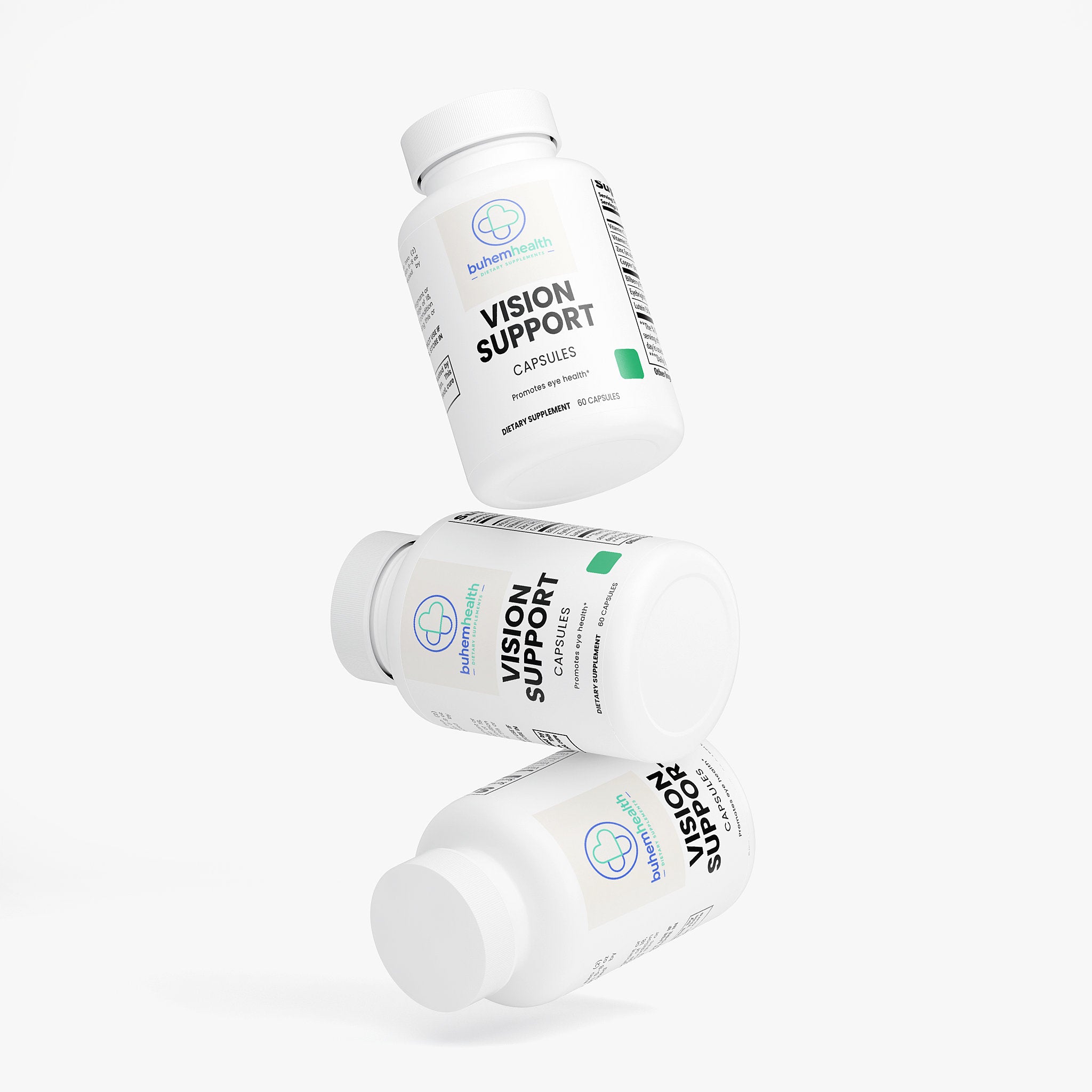 Buhem Health Vision Support – Eye Health Supplement with Vitamin C, Vitamin E, Zinc, Bilberry & Eyebright Extract