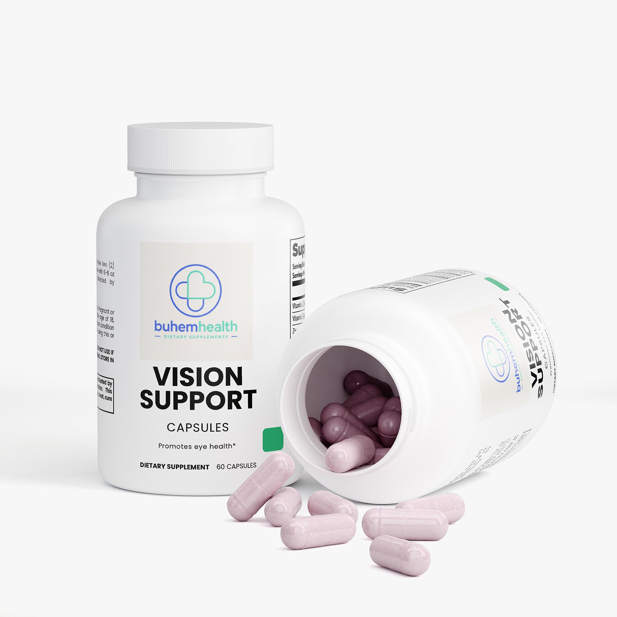Buhem Health Vision Support – Eye Health Supplement with Vitamin C, Vitamin E, Zinc, Bilberry & Eyebright Extract