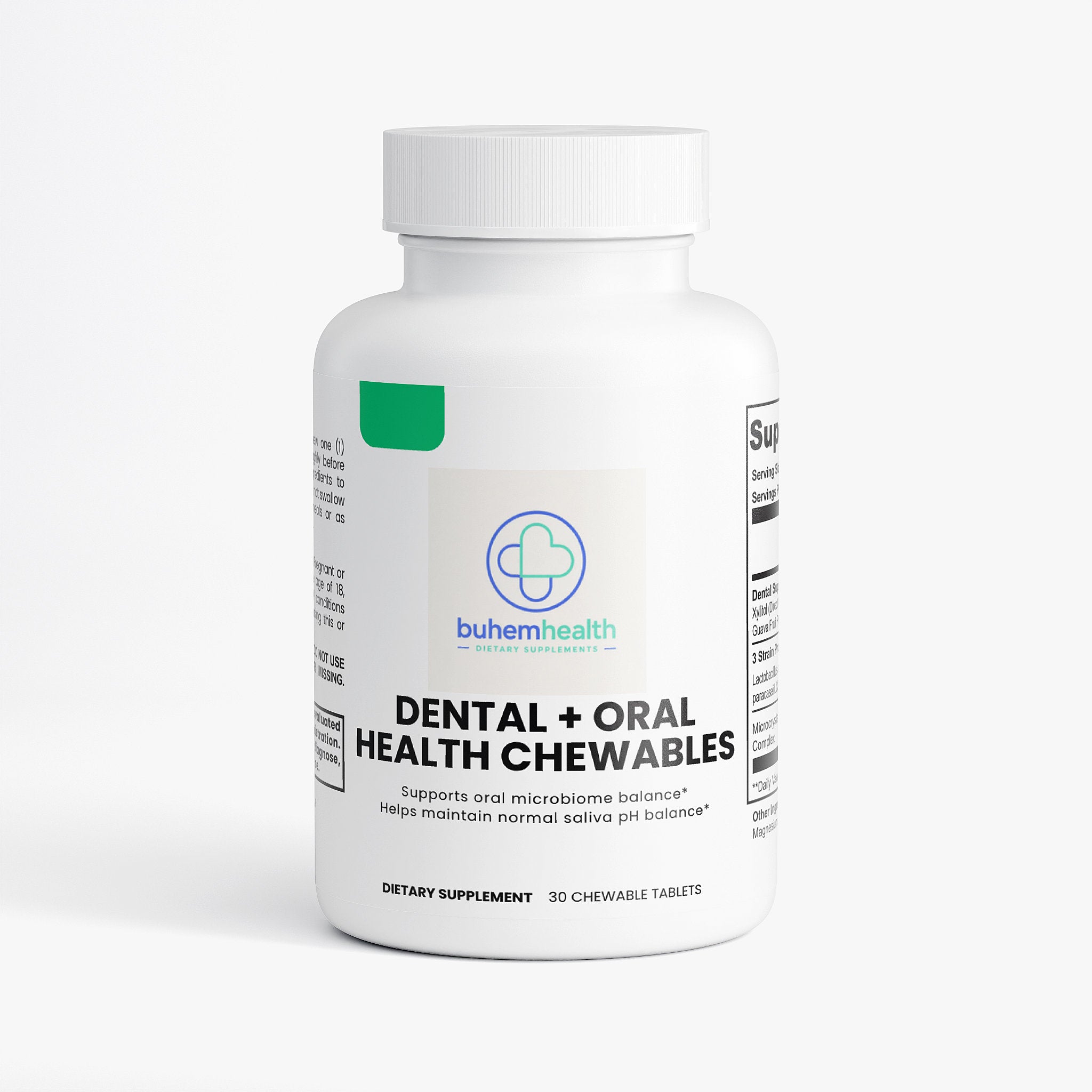 Buhem Health Dental + Oral Health Chewables – Chewable Oral Wellness Supplement with Xylitol