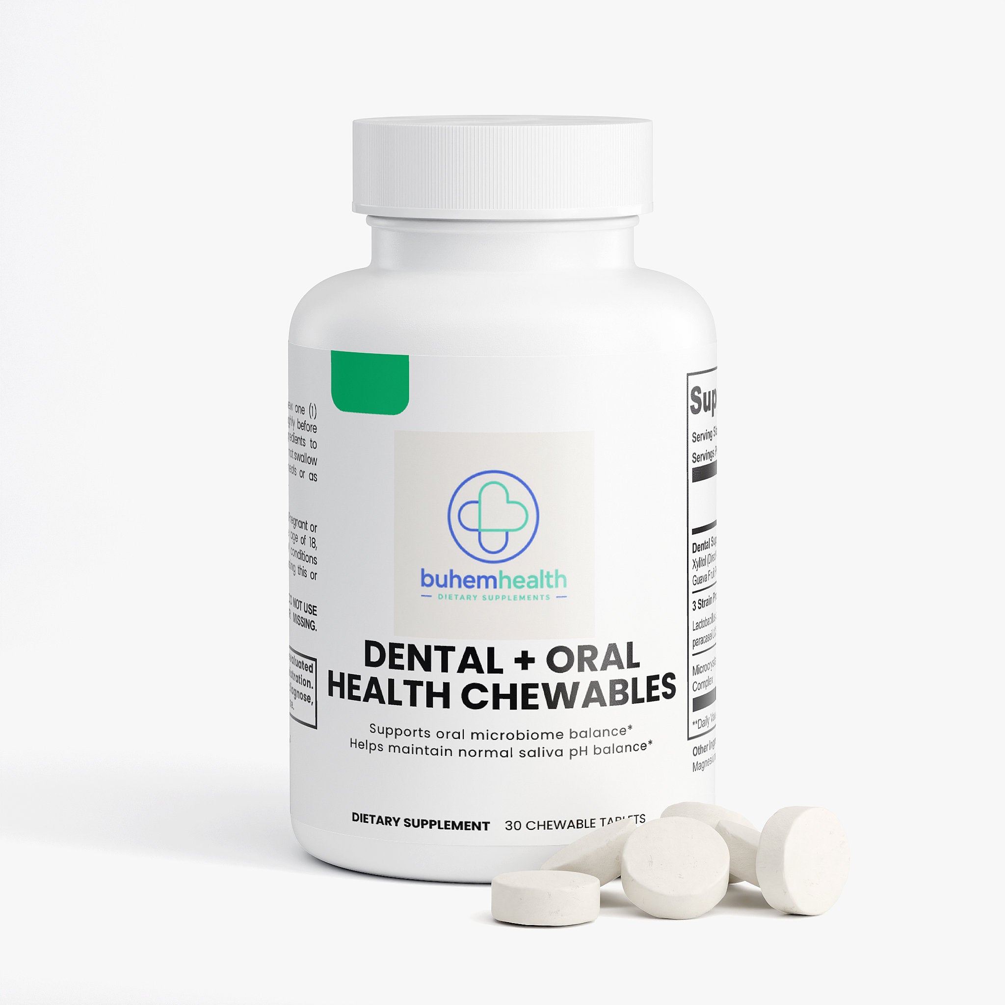 Buhem Health Dental + Oral Health Chewables – Chewable Oral Wellness Supplement with Xylitol