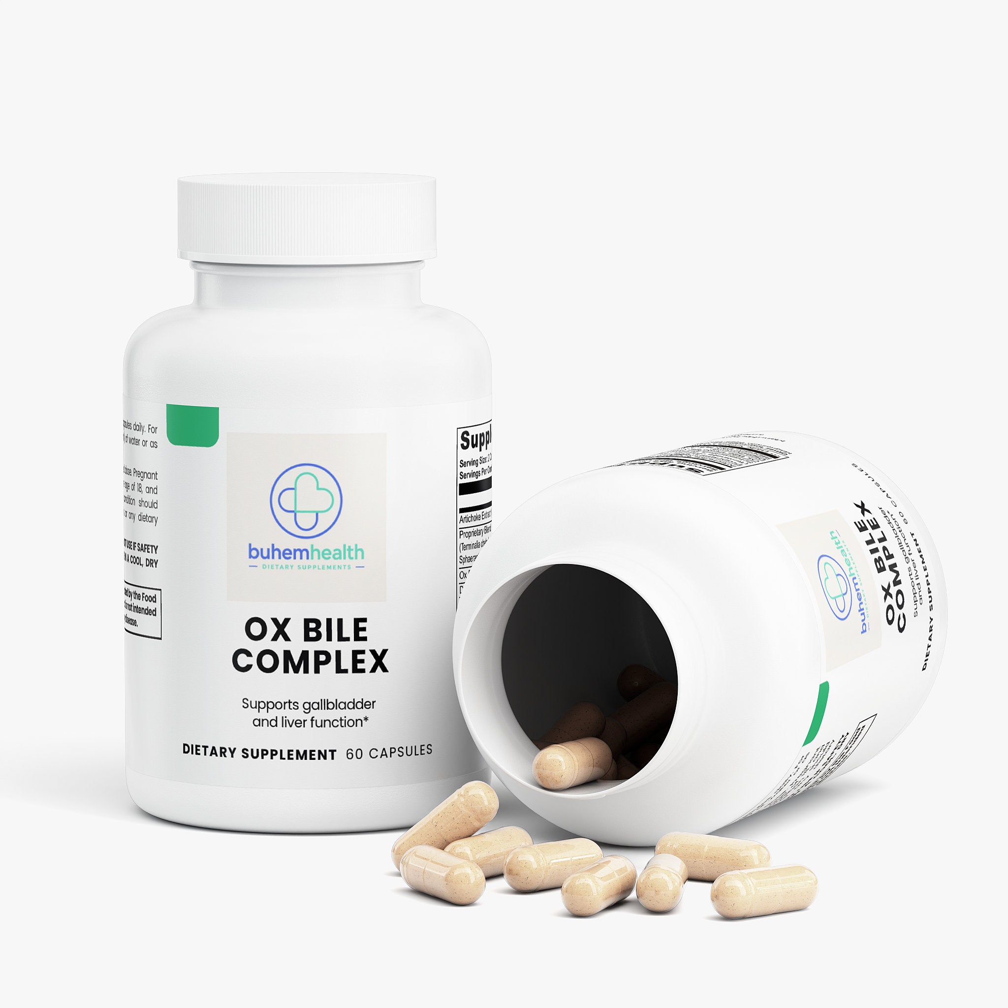 Buhem Health Ox Bile Complex – Digestive Support Supplement with 40% Cholic Acid for Fat Digestion & Nutrient Absorption