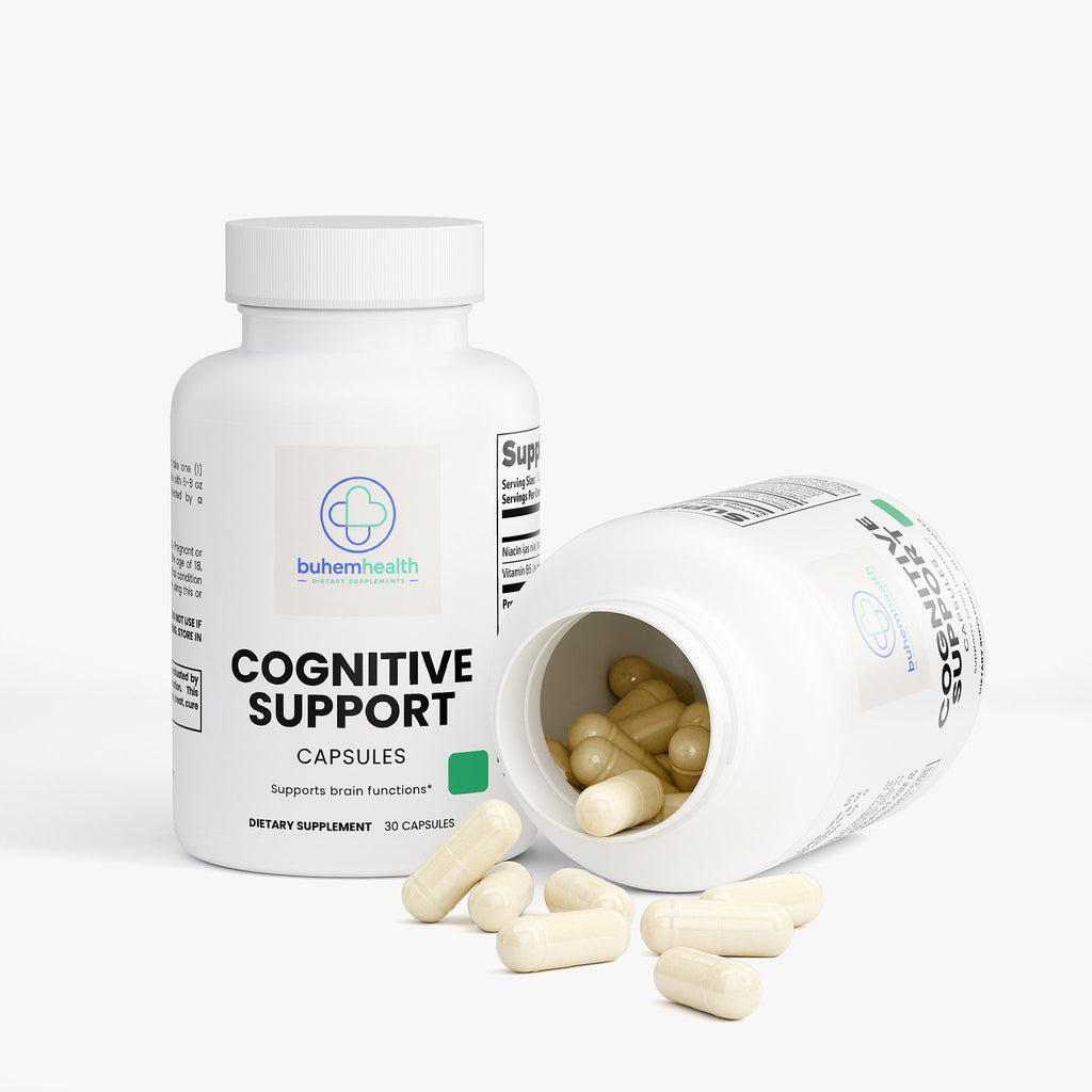 Buhem Health Cognitive Support Niacin, Vitamin B6, GABA, L-Tyrosine, and Bacopa monnieri & Huperzine A