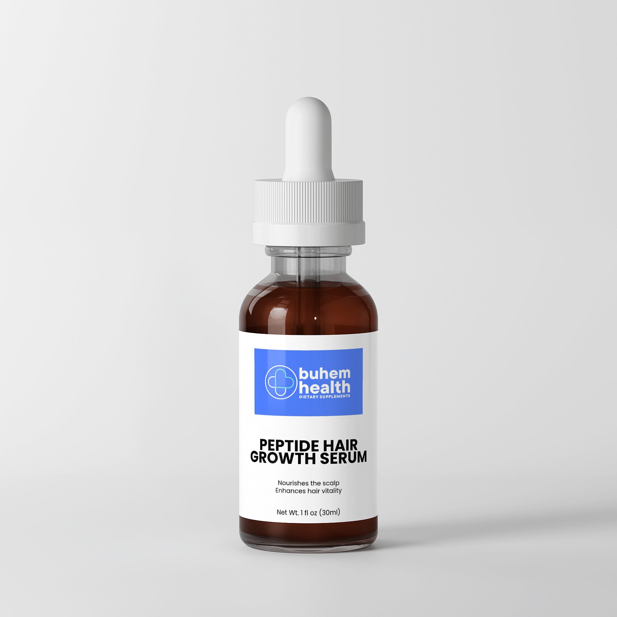 Buhem Health Peptide Hair Support Serum – Multi-Peptide Formula with Saw Palmetto, Eucalyptus & Botanical Extracts – 1 fl oz (30 ml)