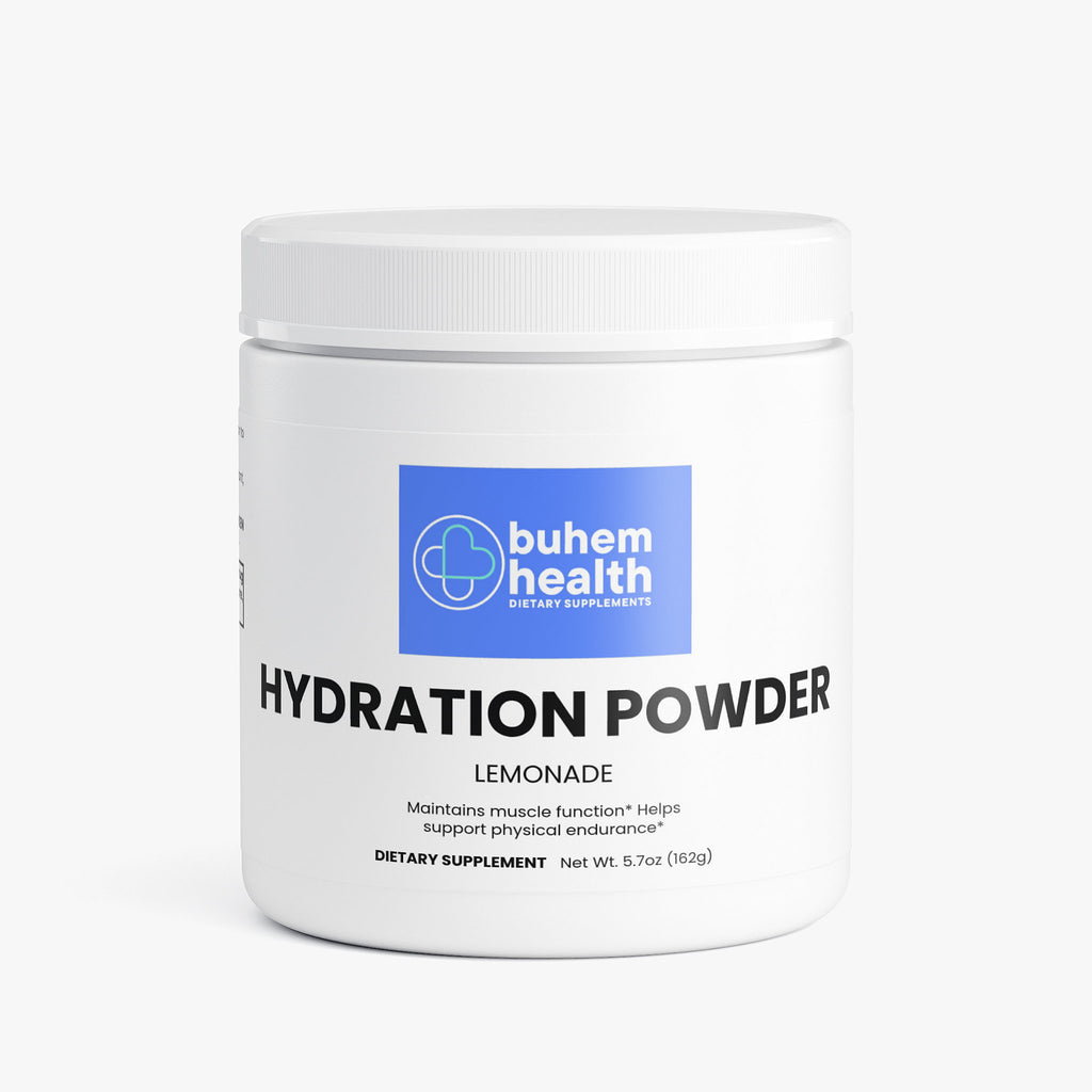 Buhem Health Hydration Powder | Lemonade Electrolyte Formula | B-Complex Vitamins, Magnesium, Potassium & Calcium | Daily Hydration Support | 5.71 oz