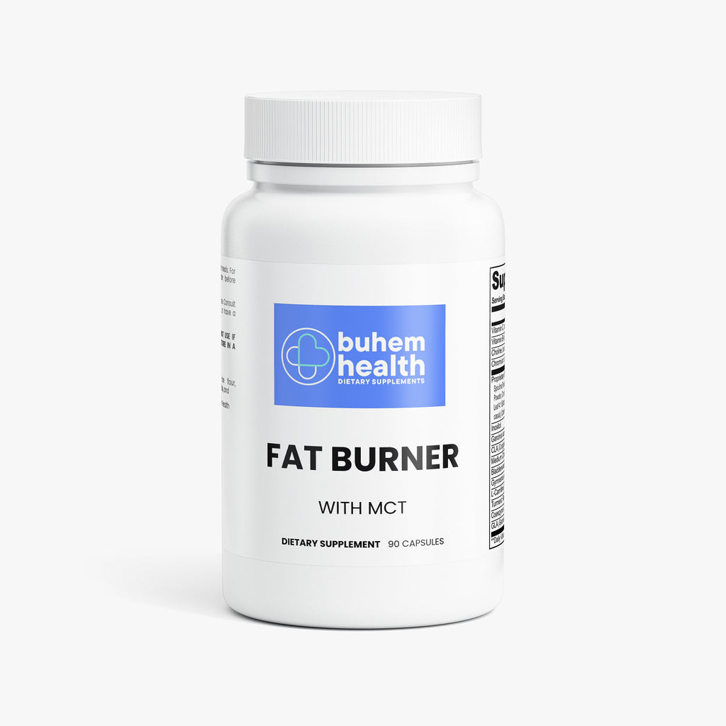 Buhem Health Fat Burner with MCT | CLA, Garcinia Cambogia, L-Carnitine, Gymnema, Chromium & CoQ10 | Metabolism & Energy Support | 90 Capsules
