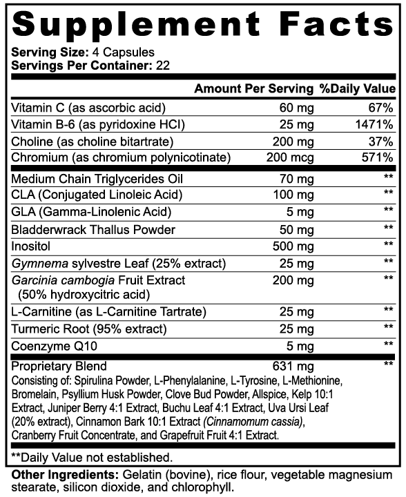 Buhem Health Fat Burner with MCT | CLA, Garcinia Cambogia, L-Carnitine, Gymnema, Chromium & CoQ10 | Metabolism & Energy Support | 90 Capsules