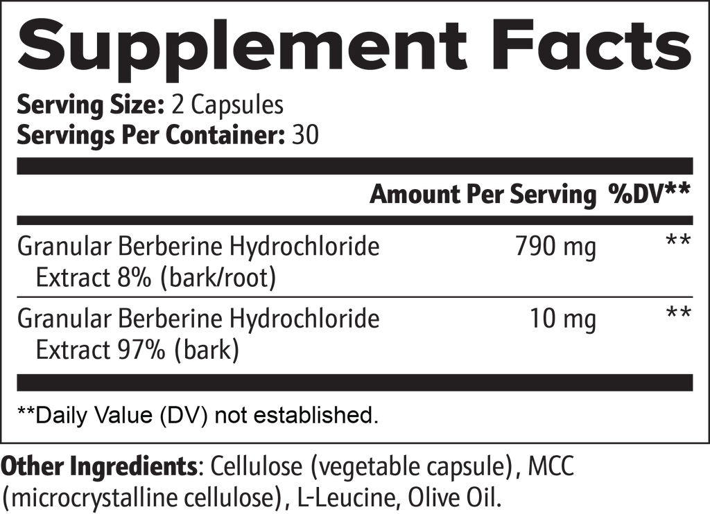 Buhem Health Berberine Capsules – Berberine Hydrochloride Supplement for Daily Wellness & Metabolic Support